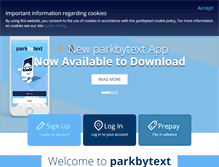 Tablet Screenshot of parkbytext.ie